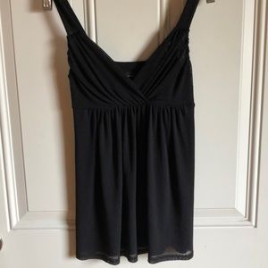 MODA INT. Sz XS BABY DOLL BLACK MESH TOP